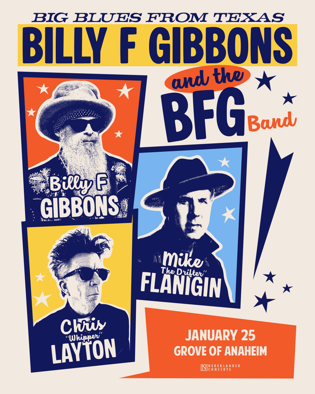 MEMBERS ONLY: Billy Gibbons at the Grove of Anaheim on Sunday, January 25