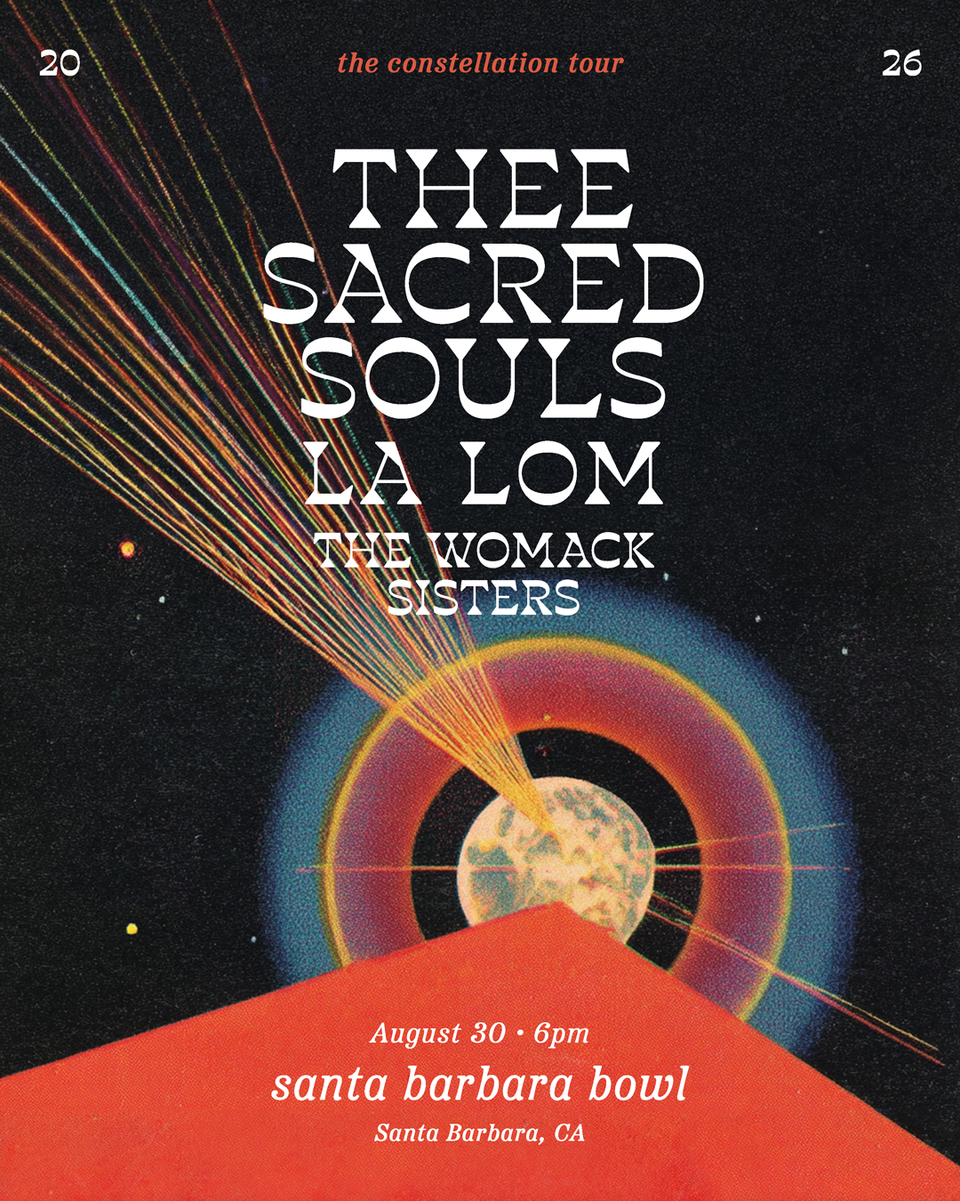 MEMBERS ONLY: Thee Sacred Souls, La Lom and The Womack Sisters, at Santa Barbara Bowl on August 30th