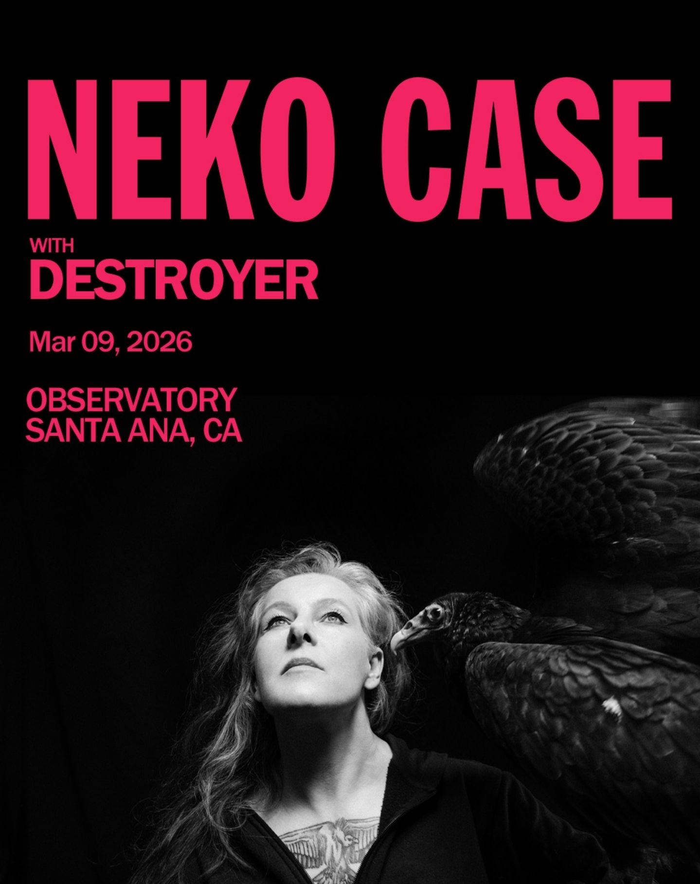 MEMBERS ONLY; Neko Case at the Observatory OC on Monday, March 9