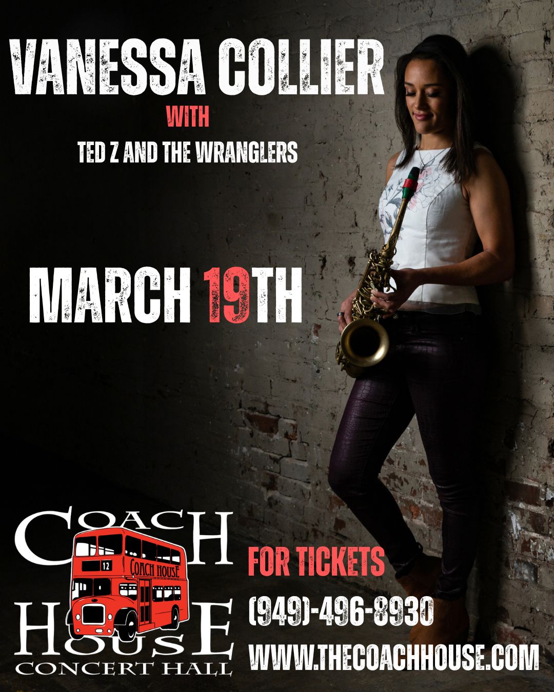 Vanessa Collier at the Coach House on Thursday, March 19